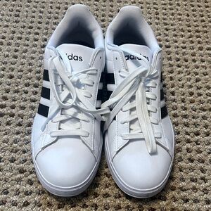 Adidas Classic White Shoes with Black Accents